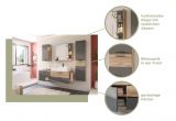 Badezimmer Hngeschrank Tomaso in Nox Eiche und Basalt grau Badschrank 37 x 77 cm, Soft-Close