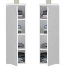 Kommode SystemX in wei Hochglanz Mehrzweckschrank 30 x 99 cm