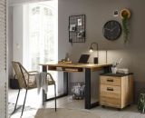 Aktenschrank Stove in Used Wood hell und anthrazit Bro Kommode 93 x 91 cm