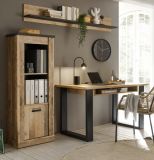 Aktenregal Stove in Used Wood hell und anthrazit Bro Regalschrank 51 x 146 cm