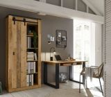 Brombel Set Stove in Used Wood hell und anthrazit mit Aktenschrank