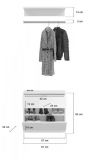 Garderobe Set 3-teilig SystemX in wei Hochglanz Kommode und Kleiderstange 61 cm