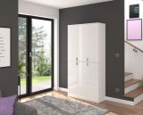 Schuhschrank SystemX in wei Hochglanz Garderobe 91 x 193 cm