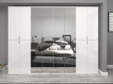 Kleiderschrank SystemX in wei Hochglanz Mehrzweckschrank 122 x 193 cm