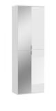 Garderobenschrank mit Spiegel SystemX in wei Hochglanz Schuhschrank mit Spiegeltr 60 x 193 cm