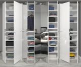 Kleiderschrank mit Spiegel SystemX in wei Hochglanz Mehrzweckschrank mit Spiegeltr 244 x 193 cm