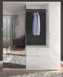 Garderobe SystemX in wei Hochglanz Garderoben-Set mit Spiegeltr 152 x 193 cm