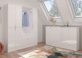 Garderobe SystemX in wei Hochglanz Garderobenschrank 152 x 193 cm