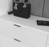 Garderobenschrank mit Spiegel SystemX in wei Hochglanz Kleiderschrank mit Spiegeltr 273 x 193 cm