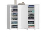 Kommode SystemX in wei Hochglanz Sideboard Mehrzweckschrank 122 x 99 cm