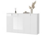 Sideboard SystemX in wei Hochglanz Kommode Mehrzweckschrank 152 x 99 cm