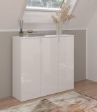 Kommode SystemX in wei Hochglanz Sideboard Mehrzweckschrank 91 x 99 cm