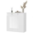 Kommode SystemX in wei Hochglanz Sideboard Mehrzweckschrank 91 x 99 cm