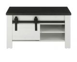 Couchtisch Stove in wei Pinie und anthrazit Landhaus Beistelltisch 93 x 60 cm