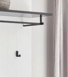 Garderobenpaneel Stove in wei Pinie und anthrazit Landhaus Wandgarderobe 92 x 100 cm