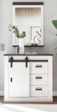 Garderobe Set 2-teilig Stove in wei Pinie und anthrazit Landhaus Garderobenkombination mit Kommode und Spiegel