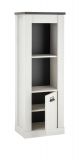 Badezimmer Regal Stove in wei Pinie und anthrazit Landhaus Midischrank 51 x 146 cm