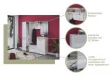 Garderobenpaneel Leon in wei Wandgarderobe 60 x 49 cm