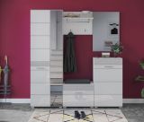 Garderobenpaneel Leon in wei Wandgarderobe 60 x 49 cm