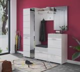 Garderobenpaneel Leon in wei Wandgarderobe 60 x 49 cm