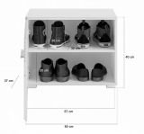 Garderobe Sitzbank Leon in wei Hochglanz Garderobenbank Schuhschrank 60 x 47 cm