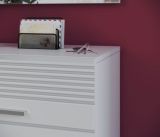 Garderobenschrank Leon in wei Hochglanz Garderobe oder groer Schuhschrank 55 x 190 cm