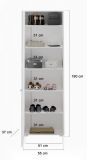 Garderobenschrank Leon in wei Hochglanz Garderobe oder groer Schuhschrank 55 x 190 cm