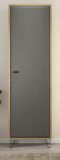 Garderobenschrank Blanshe in Filz grau und Eiche Navarra Garderobe oder groer Schuhschrank 60 x 200 cm