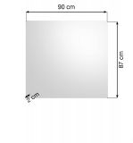 Garderobenspiegel Shawn in Rauchsilber grau Wandspiegel 90 x 87 cm