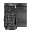Garderobenpaneel Shawn in Rauchsilber grau Wandgarderobe 90 x 98 cm