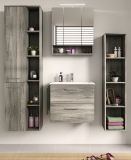 Badezimmer Hngeregal Jacky in Rauchsilber grau Badmbel Regal hngend 30 x 136 cm