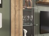 Wohnwand Freno in Nox Eiche und Basalt grau matt Wohnkombination 4-teilig mit LED Beleuchtung 290 x 194 cm