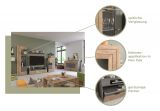 Wohnwand Freno in Nox Eiche und Basalt grau matt Wohnkombination 4-teilig mit LED Beleuchtung 290 x 194 cm