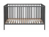 Babyzimmer Babybett Universal in Massivholz grau matt Lack Gitterbett mit Schlupfsprossen und Lattenrost Liegeflche 70 x 140 cm