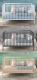 Babyzimmer Babybett Universal in Massivholz grau matt Lack Gitterbett mit Schlupfsprossen und Lattenrost Liegeflche 70 x 140 cm