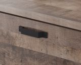 Couchtisch Emile in Eiche Tabak und schwarz Beistelltisch mit 2 x Schubkasten 80 x 80 cm