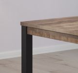 Esstisch Emile in Eiche Tabak und schwarz K�chentisch 200 x 100 cm