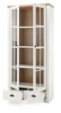 Vitrine Seyne in wei Pinie und Eiche hell Landhaus Vitrinenschrank 90 x 198 cm