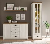 Sideboard Seyne in wei Pinie und Eiche hell Landhaus Kommode 130 x 88 cm