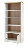 Regal Seyne in wei Pinie und Eiche hell Landhaus Standregal 90 x 198 cm