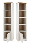 Regal Seyne in wei Pinie und Eiche hell Landhaus Standregal 50 x 198 cm