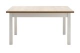 Esstisch Seyne in wei Pinie und Eiche hell Landhaus Kchentisch ausziehbar 160 - 200 x 90 cm