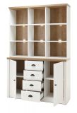 Buffetschrank Seyne in wei Pinie und Eiche hell Landhaus Buffet 130 x 198 cm
