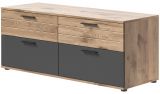 TV-Lowboard Tomaso in Nox Eiche und Basalt grau TV Unterteil 130 x 53 cm