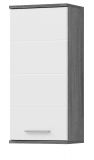 Badezimmer Hngeschrank Bailey in wei Hochglanz und Rauchsilber grau Badschrank 35 x 77 cm