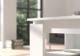 Couchtisch Selen in wei Beistelltisch mit Ablage 100 x 60 cm