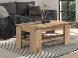 Couchtisch Selen in Nox Eiche Beistelltisch mit Ablage 100 x 60 cm