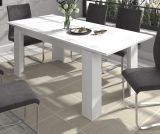 Esstisch Selen in wei Kchentisch ausziehbar mit Einlegeplatte 160 - 200 x 90 cm