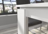 Esstisch Selen in wei Kchentisch ausziehbar mit Einlegeplatte 160 - 200 x 90 cm
