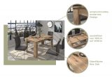Esstisch Selen in Nox Eiche Kchentisch ausziehbar mit Einlegeplatte 160 - 200 x 90 cm